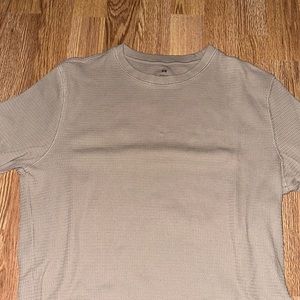 H&M Slim Fit Long Sleeve Waffled Jersey Shirt